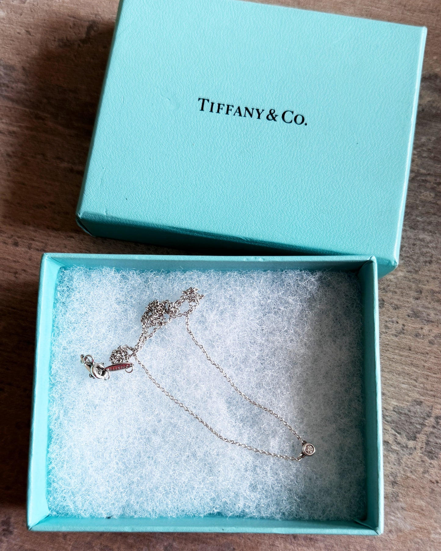 Naszyjnik Tiffany&Co. Diamonds by the Yard Elsa Peretti 0.03 ct Srebro 925